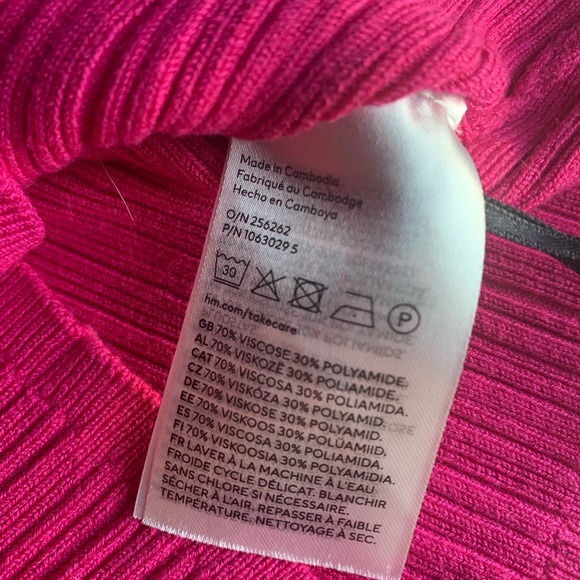 H&M Hot Pink Cropped Tank Top - Picture 4 of 4